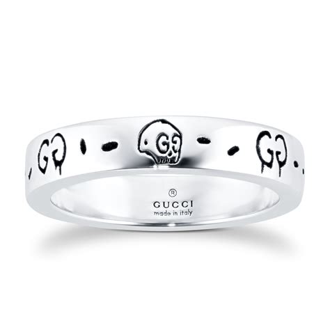 gucci diamantissima sterling silver ring|Gucci ghost ring in silver.